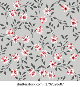 seamless vector flower with lives design pattern on background