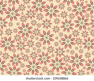 Seamless vector flower pattern