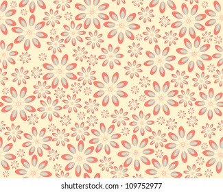 Seamless vector flower pattern