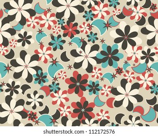 Seamless vector flower pattern