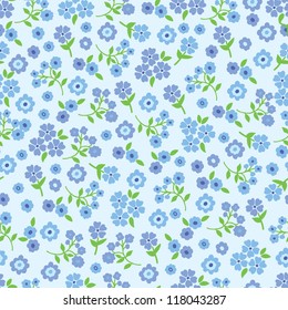 Seamless Vector flower pattern.