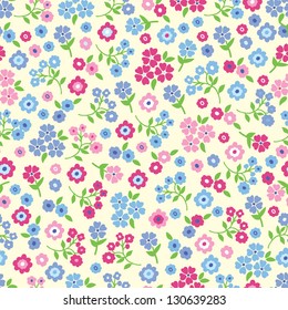 Seamless Vector flower pattern.