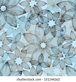 Seamless Vector flower pattern