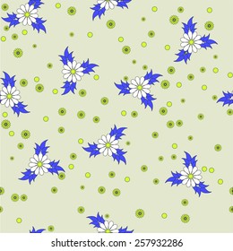 Seamless vector flower pattern.