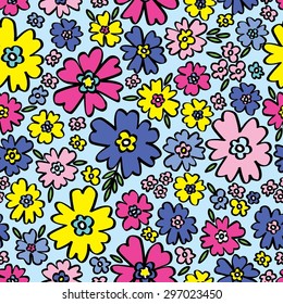 Seamless Vector flower pattern