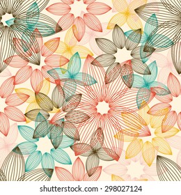 Seamless Vector flower pattern