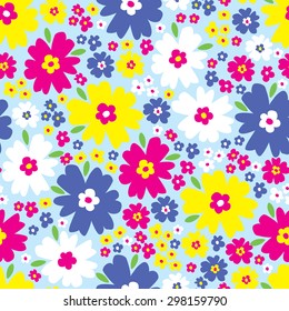 Seamless Vector flower pattern