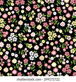 Seamless Vector flower pattern.