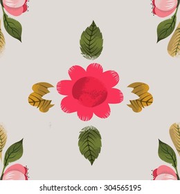 seamless vector flower pattern