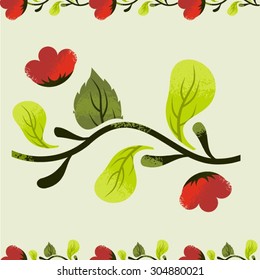 seamless vector flower pattern