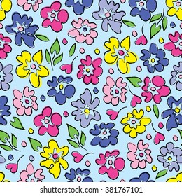 Seamless Vector flower pattern