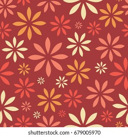 Seamless vector flower pattern