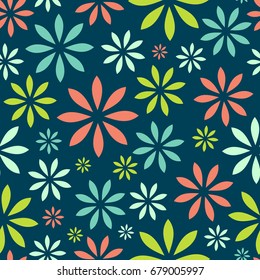 Seamless vector flower pattern