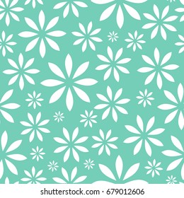 Seamless vector flower pattern