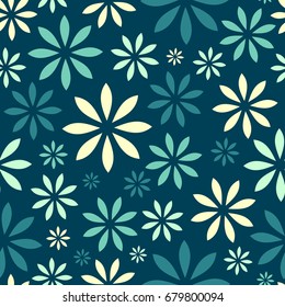 Seamless vector flower pattern