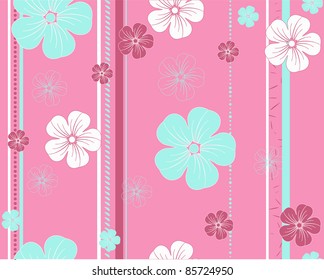 seamless vector flower pattern