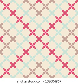 Seamless vector flower pattern background