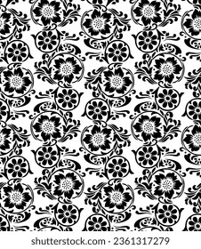 Seamless vector flower pattern design