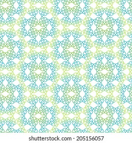 Seamless vector flower pattern on white background