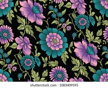 Seamless vector flower wallpaper