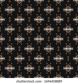 Seamless vector folk ornament. Background with oriental ethnic motifs. Abstract pattern for textile, wallpaper, fabric, clothing, paper, covers, surfaces, carpets.