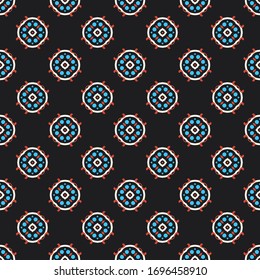 Ornamento de folk vectorial impecable. Antecedentes con motivos étnicos orientales. Patrón abstracto para textiles, papel pintado, tela, ropa, papel, cubiertas, superficies, alfombras.