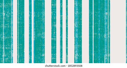 Seamless vector french stripe pattern. Provence  woven texture. Shabby chic style weave stitch background. . Textile rustic all over print