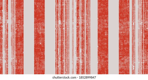 Seamless vector french stripe pattern. Provence  woven texture. Shabby chic style weave stitch background. . Textile rustic all over print