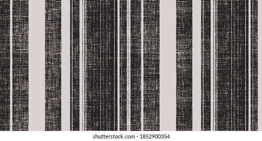 Seamless vector french stripe pattern. Provence  woven texture. Shabby chic style weave stitch background. . Textile rustic all over print