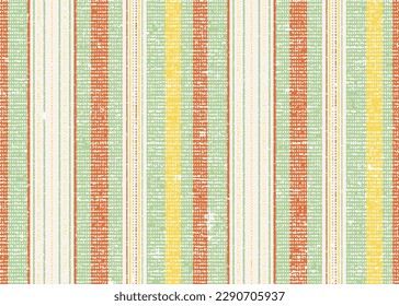 Seamless vector french stripe pattern. spring Provence woven texture. Shabby chic style weave stitch background. . Textile rustic all over print