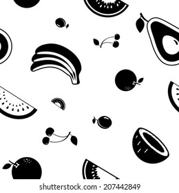 Seamless vector fruit pattern