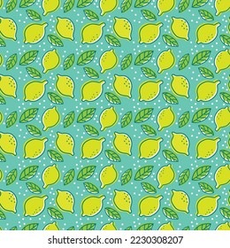 Patrón de limón de colores vivos y vectoriales inexorables