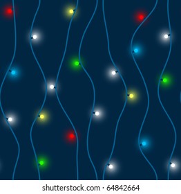 Seamless vector garlands background