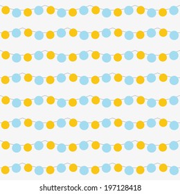 Seamless vector garlands pattern