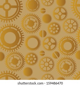 Seamless vector gear and cogwheel background 