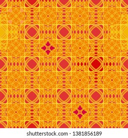 seamless vector geometric abstract patten in strong vivid orange and reds