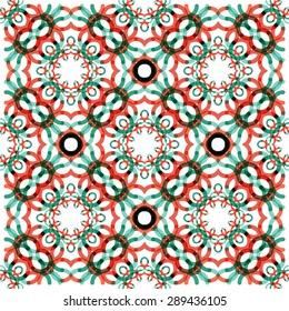 Seamless vector geometric abstract pattern. Creative round shapes made of short lines. Modern background