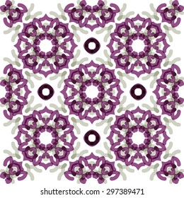 Seamless vector geometric abstract pattern. Creative round shapes made of short lines. Modern background