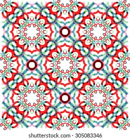 Seamless vector geometric abstract pattern. Creative round shapes made of short lines. Modern background