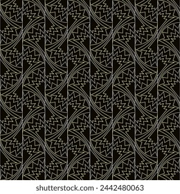 Vector sin fisuras patrón art deco geométrico con arcos y gradientes sobre un fondo marrón oscuro. Conveniente para el interior, papel pintado, telas, ropa, papelería.