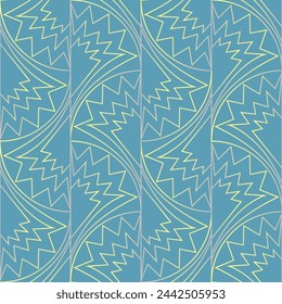 Vector sin fisuras patrón art deco geométrico con arcos y gradientes sobre un fondo azul con estilo. Conveniente para el interior, papel pintado, telas, ropa, papelería.

