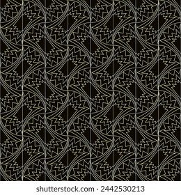 Vector sin fisuras patrón art deco geométrico con arcos y gradientes sobre un fondo marrón oscuro. Conveniente para el interior, papel pintado, telas, ropa, papelería.