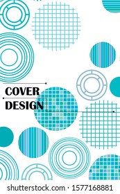 Seamless vector geometric background with place for text. Abstract creative concept for flyer, invitation, greeting card, poster design. Circle multicolor overlapping pattern.