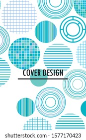 Seamless vector geometric background with place for text. Abstract creative concept for flyer, invitation, greeting card, poster design. Circle multicolor overlapping pattern.