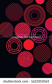 Seamless vector geometric background with place for text. Abstract creative concept for flyer, invitation, greeting card, poster design. Circle multicolor overlapping pattern.