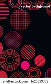 Seamless vector geometric background with place for text. Abstract creative concept for flyer, invitation, greeting card, poster design. Circle multicolor overlapping pattern.