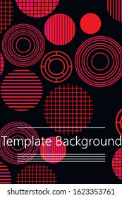 Seamless vector geometric background with place for text. Abstract creative concept for flyer, invitation, greeting card, poster design. Circle multicolor overlapping pattern.