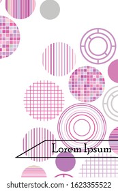 Seamless vector geometric background with place for text. Abstract creative concept for flyer, invitation, greeting card, poster design. Circle multicolor overlapping pattern.
