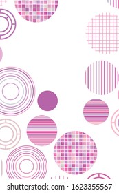 Seamless vector geometric background with place for text. Abstract creative concept for flyer, invitation, greeting card, poster design. Circle multicolor overlapping pattern.