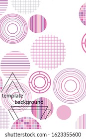 Seamless vector geometric background with place for text. Abstract creative concept for flyer, invitation, greeting card, poster design. Circle multicolor overlapping pattern.